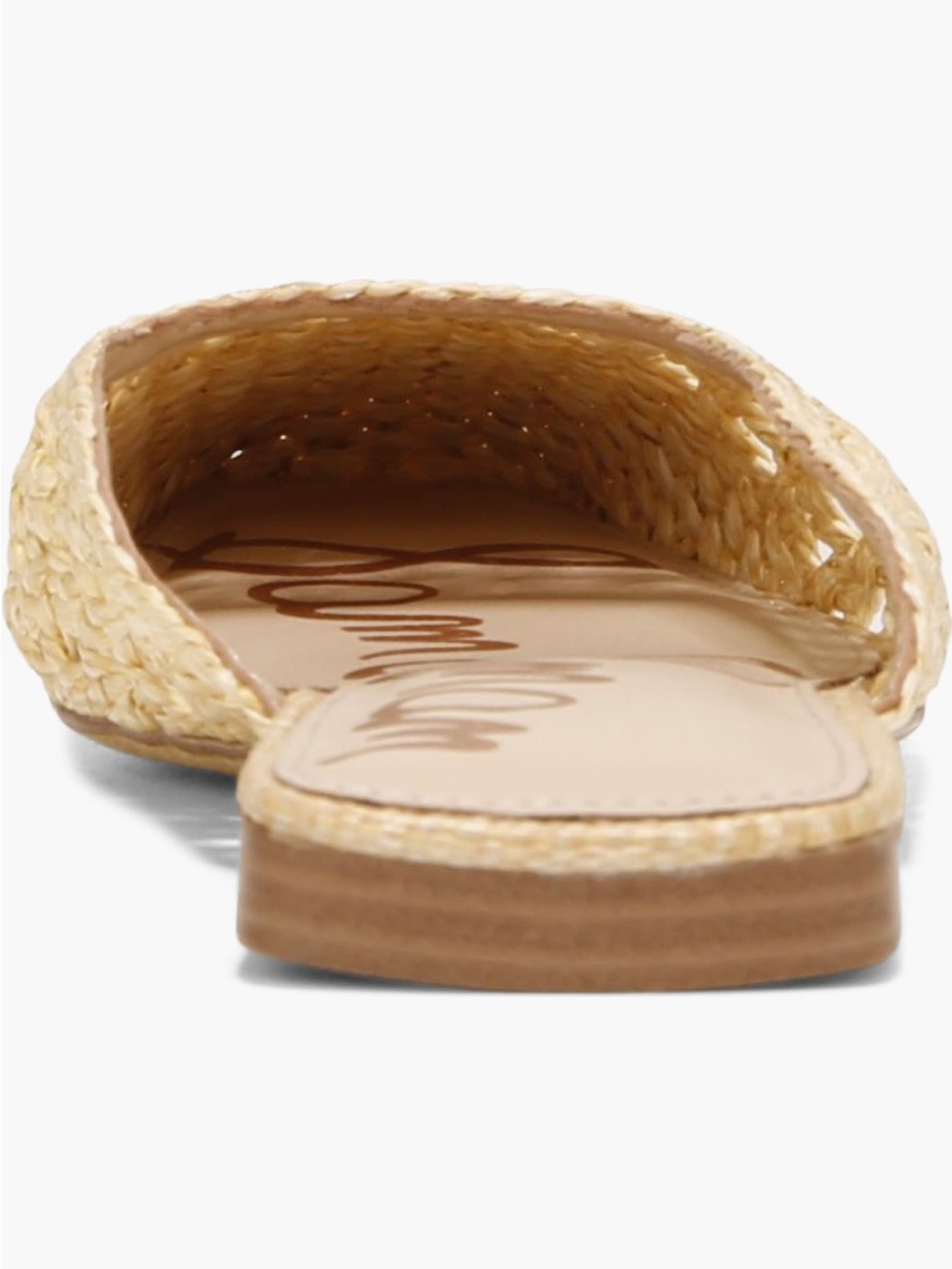 NEW Sam Edelman Nola Woven Mule in Bleached Beechwood - Picture 5 of 11